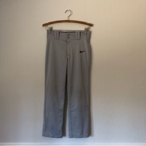 Nike Baseball Pants Dri Fit Athletic Gray Men’s Large Zipper Buttons Sliding